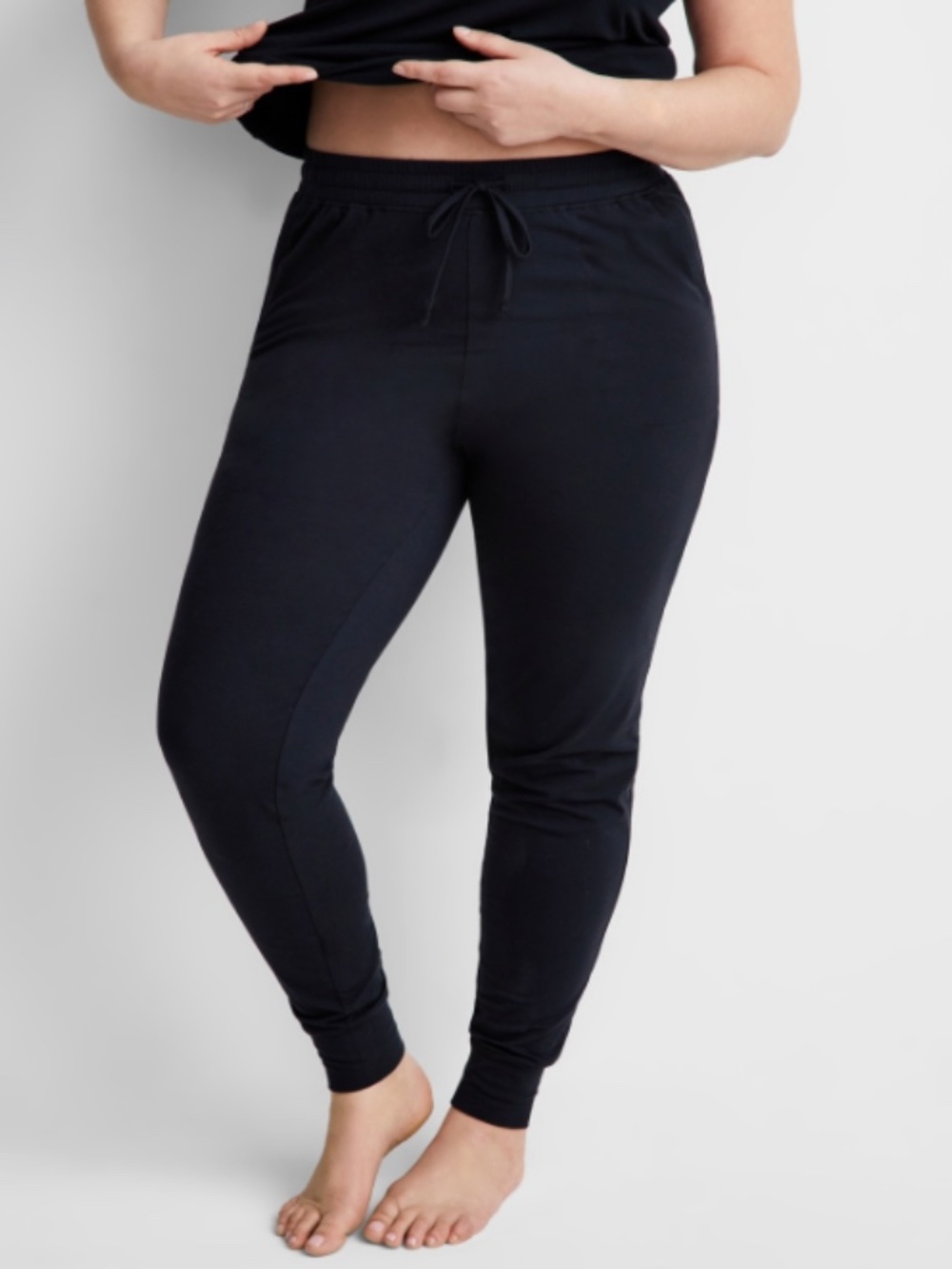 State of Day Women's Jogger Pajama Pants Deep Black XS